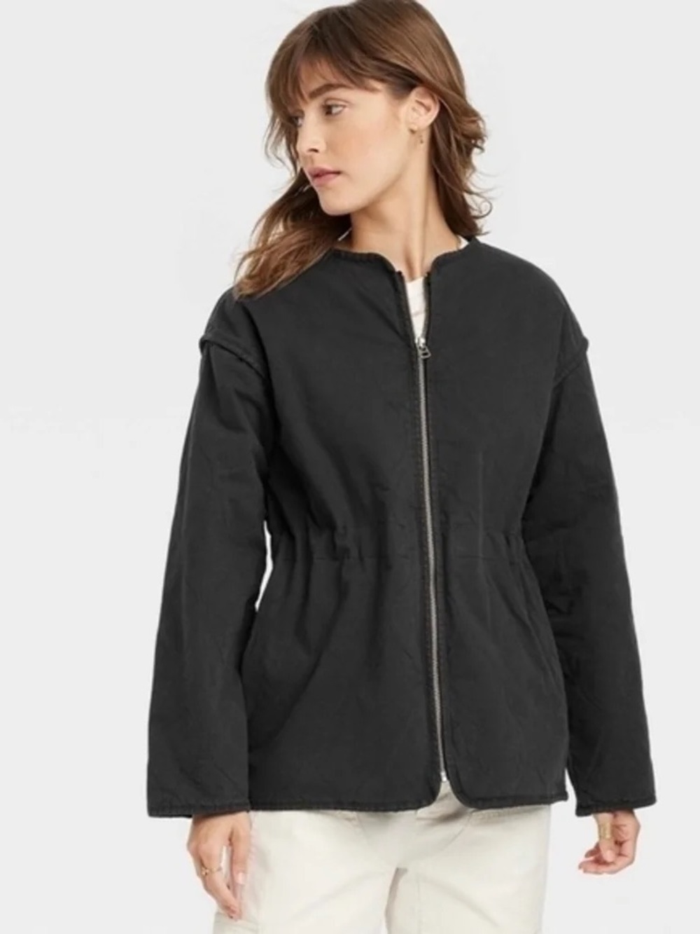 Universal Thread Black Zip-Front Utility Jacket